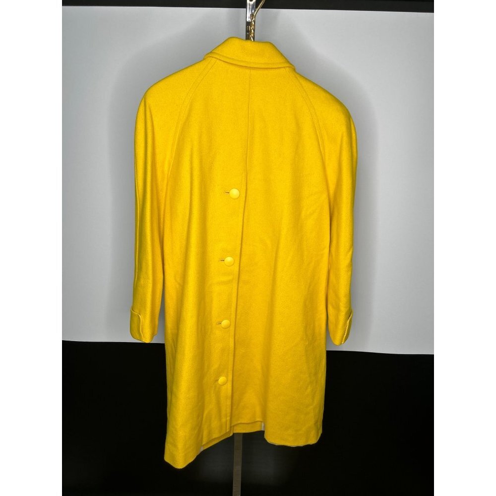 S.B.II Bitterman Vintage Womens 9/10 Trench Coat Bright Yellow Stylish - Picture 4 of 9